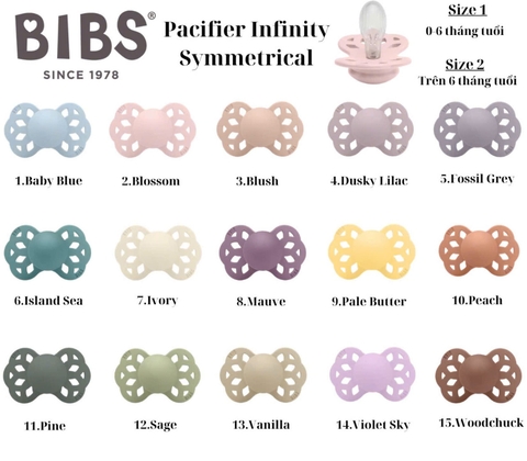 BIBS - TI GIẢ SILICONE PACIFIER INFINITY
