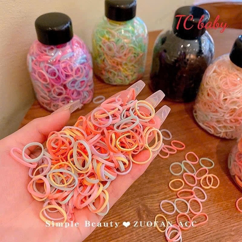 KK - LỌ DÂY CHUN BUỘC TÓC MIX MÀU