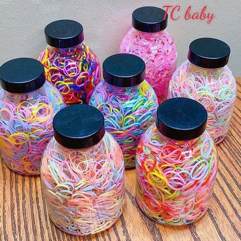 KK - LỌ DÂY CHUN BUỘC TÓC MIX MÀU