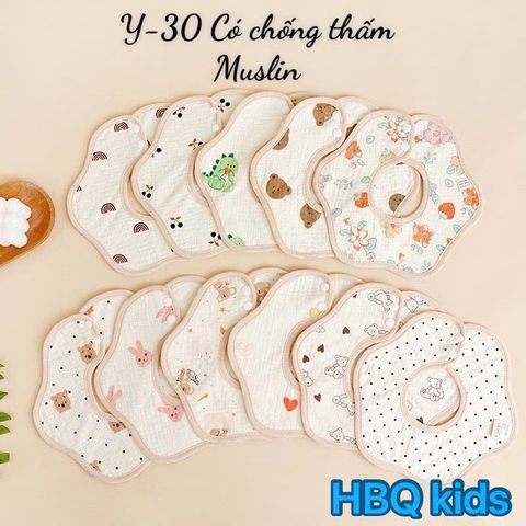 KK - YẾM HOA HBQ KIDS MUSLIN CHỐNG THẤM