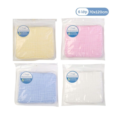 L'ANGE - KHĂN TẮM VẢI BÔNG 6 LỚP