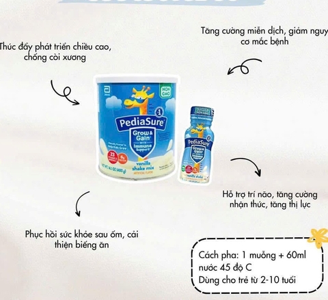 ABBOTT - 2Y+SỮA BỘT PEDIASURE MỸ GROW & GAIN