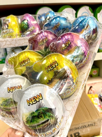 WOW SURPRISE - 2Y+KẸO TRỨNG SOCOLA KHỦNG LONG DINOSAUR