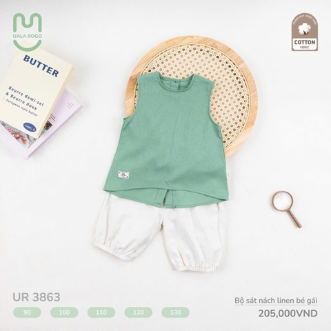 UALA ROGO - BỘ SÁT NÁCH LINEN BÉ GÁI UR3863