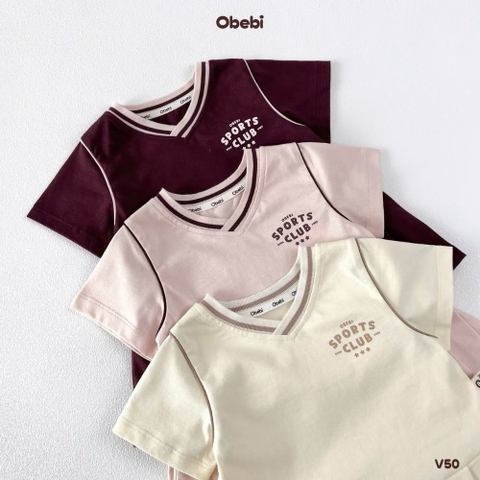 OBEBI - Váy tennis xếp ly cổ V(66-110)