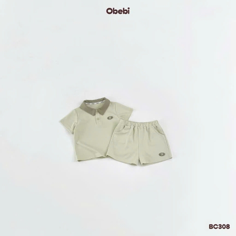 OBEBI - Bộ cộc POLO cổ phối màu (73-110)