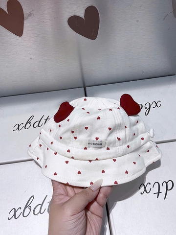 KB - Mũ vành trái tim đỏ(3-12M)