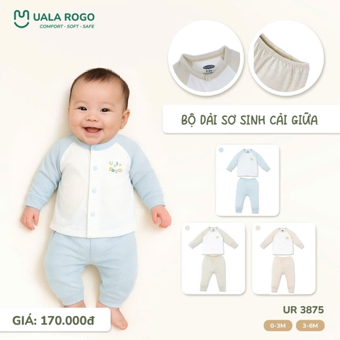 UALA ROGO - BỘ SƠ SINH CÀI GIỮA UR3875