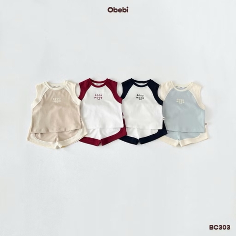 OBEBI - Bộ ba lỗ phối màu thể thao(66-110)