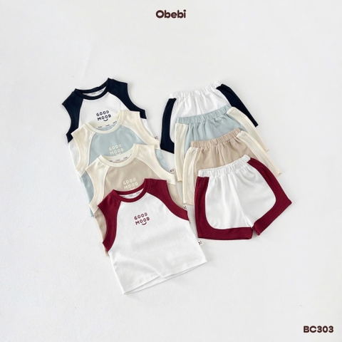 OBEBI - Bộ ba lỗ phối màu thể thao(66-110)