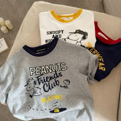 BK - Áo phông Snoopy cổ phối màu (90-140)