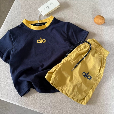 BK - Bộ cộc ALO cổ phối màu(90-140)