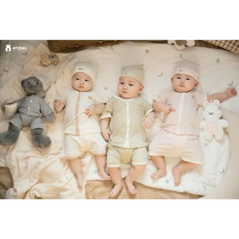 EMBES - Bộ cộc cài giữa phối viền (0-9M)