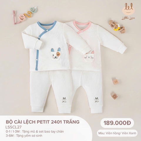 LITTLE LOVE -  Bộ cài lệch Petit 2401 (NB-6M)