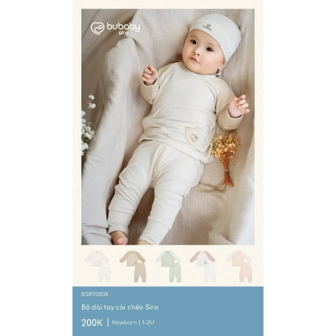 BUBABY - Bộ dài tay cài chéo SIRO(NB-3M)
