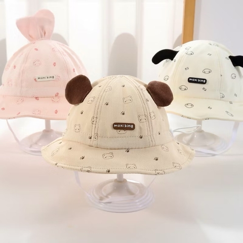 KB - Mũ bèo+khăn voan in hình (6M-2Y)