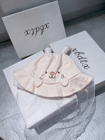 KB - Mũ vành voan tai thỏ(6M-2Y)