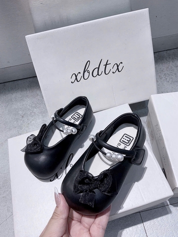 KB - Giày búp bê nơ trai đen(21-30)