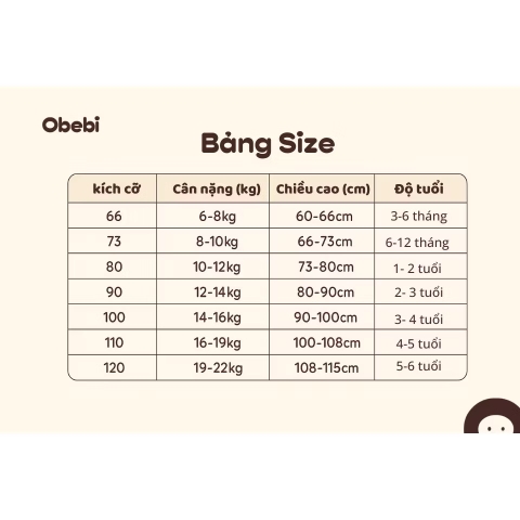 OBEBI - Bộ mặc nhà hoạ tiết bé gái ( 66-110)
