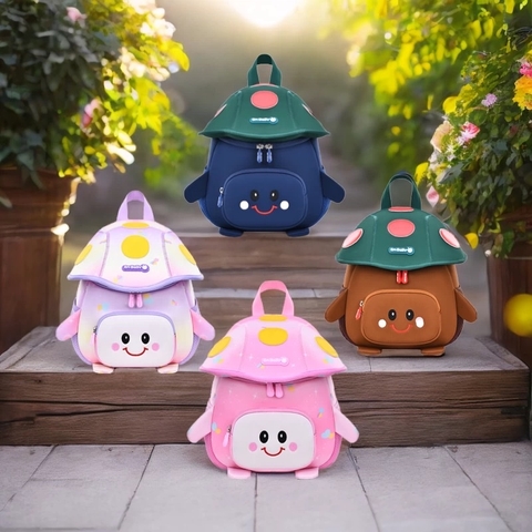 MC - Ba lô nấm mặt cười (28x22x13cm)