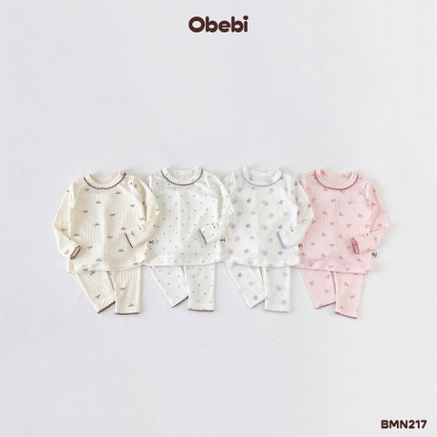 OBEBI - Bộ mặc nhà hoạ tiết bé gái ( 66-110)