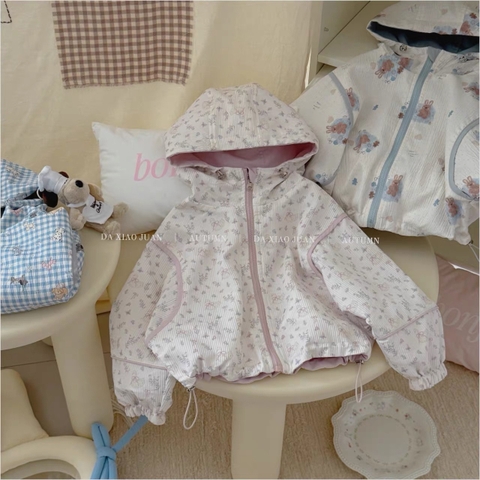 BK - Áo khoác 2 mặt in hoạ tiết hoa (90-150)