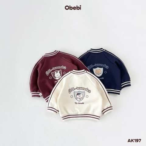OBEBI - Áo khoác bomber tay raglan(73-120)