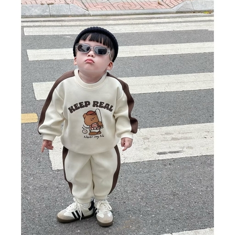 OBEBI - Set bộ nỉ thể thao phối màu (73-120)