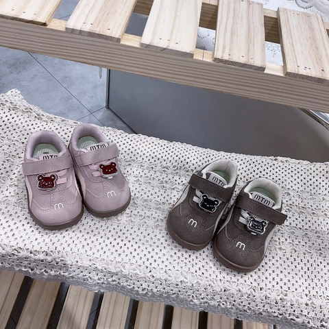 KB - Giày MIN đính mặt gấu quai dán(17-21)