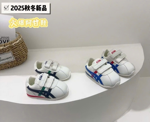 KB - Giày thể thao quai dán phối viền màu(22-26)