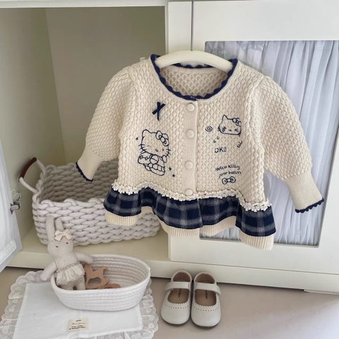 BK - Áo cardigan len Hello Kitty (90-130)