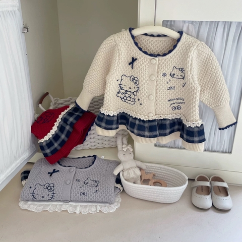 BK - Áo cardigan len Hello Kitty (90-130)