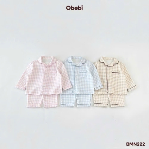 OBEBI - Bộ mặc nhà Pijama kẻ(73-110)