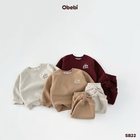 OBEBI - Set bộ nỉ tay raglan (73-120)
