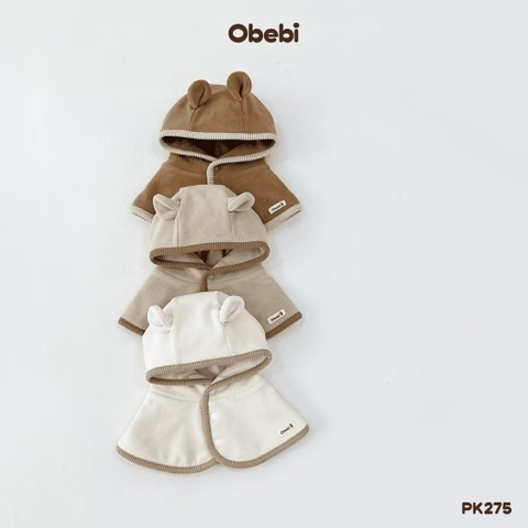 OBEBI - Mũ lông có tai viền phối màu(S,M)