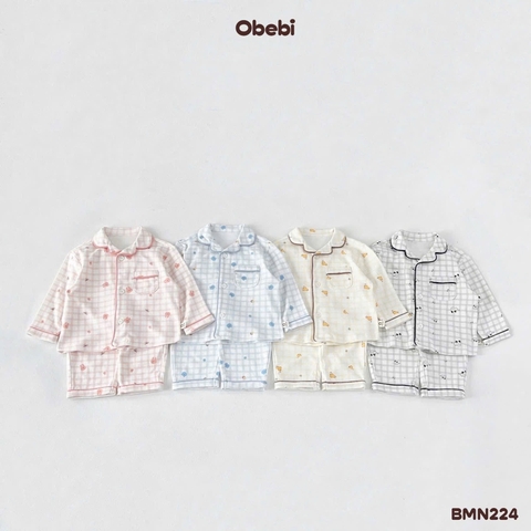 OBEBI - Bộ pijama hoạ tiết thú (73-110)