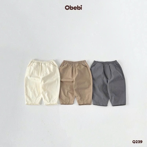 OBEBI - Quần kaki chiết gấu (73-120)