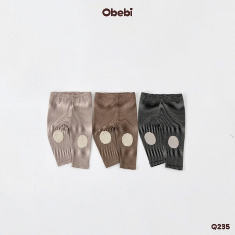 OBEBI - Quần legging kẻ đáp gối(66-110)