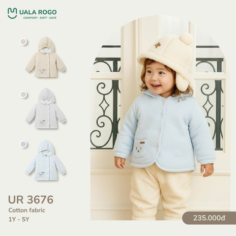 UALA ROGO - ÁO KHOÁC TRẦN BÔNG COTTON FABRIC UR3676