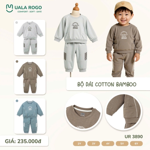 UALA ROGO -  BỘ DÀI COTTON BAMBOO UR3890