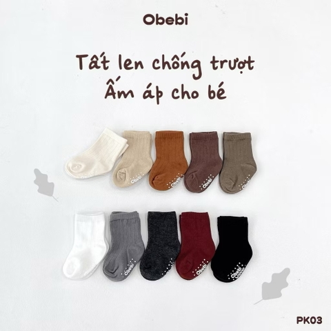 OBEBI - Set 3 đôi tất Basic (S,M,L)
