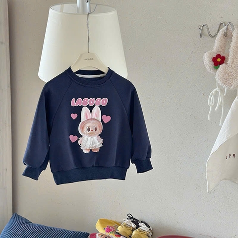 BK - Áo nỉ LABUBU xanh than (90-150)