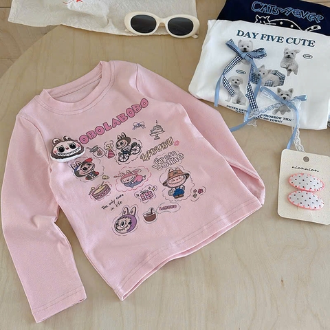 BK - Áo thun LABUBU hồng(90-150)