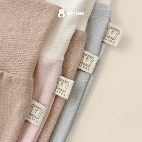 EMBES - Bộ dài tay quần cạp cao embé baby(0-9M)