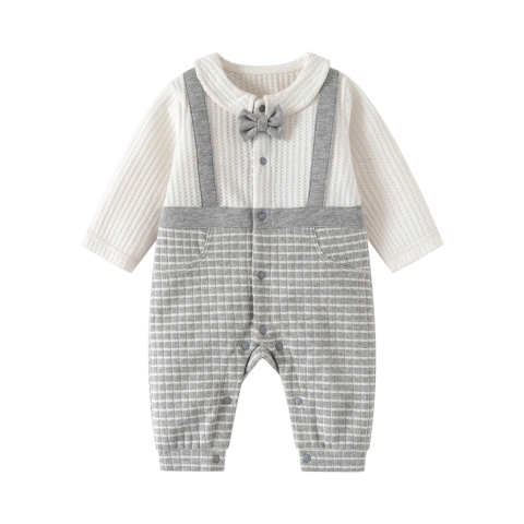 JS - Body công tử giả yếm caro xám trắng+nơ (59-80)