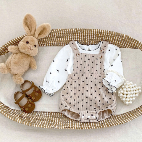 JS - Set yếm dây nhung tăm chấm bi(66-80)