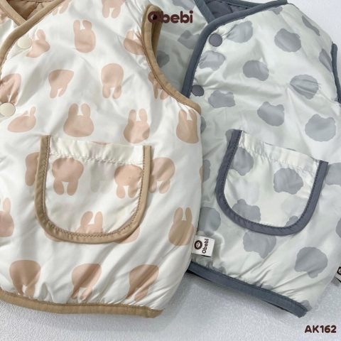 OBEBI - Áo gile chần bông in hoạ tiết(73-110)