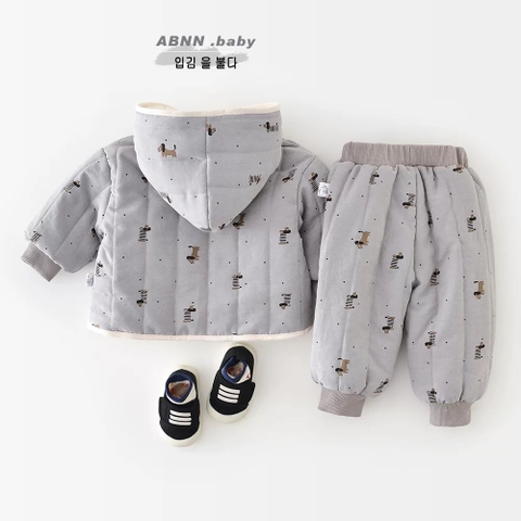 TMT - Set bộ lót lông ghi in cún(73-100)