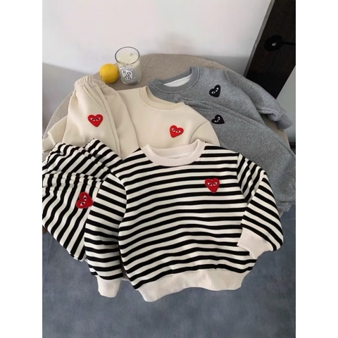 BK - Bộ nỉ tim lót lông(90-140)