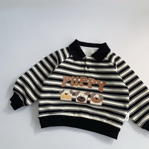 TL - Áo nỉ POLO PUPPY lót lông(90-140)